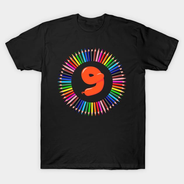 Number 9 T-Shirt by Bayumahardhika